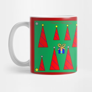 Christmas trees with gift Mug
